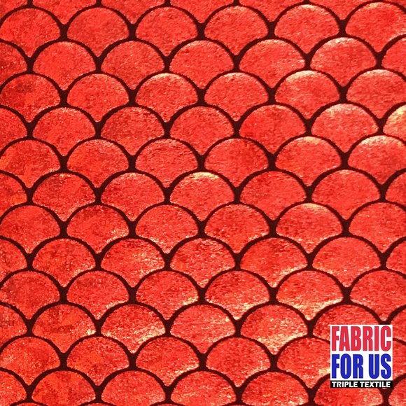 Mermaid / Fish Scale Holographic REFLECTIVE STRETCH Fabric Nylon Spandex 58/60" - Picture 5 of 10